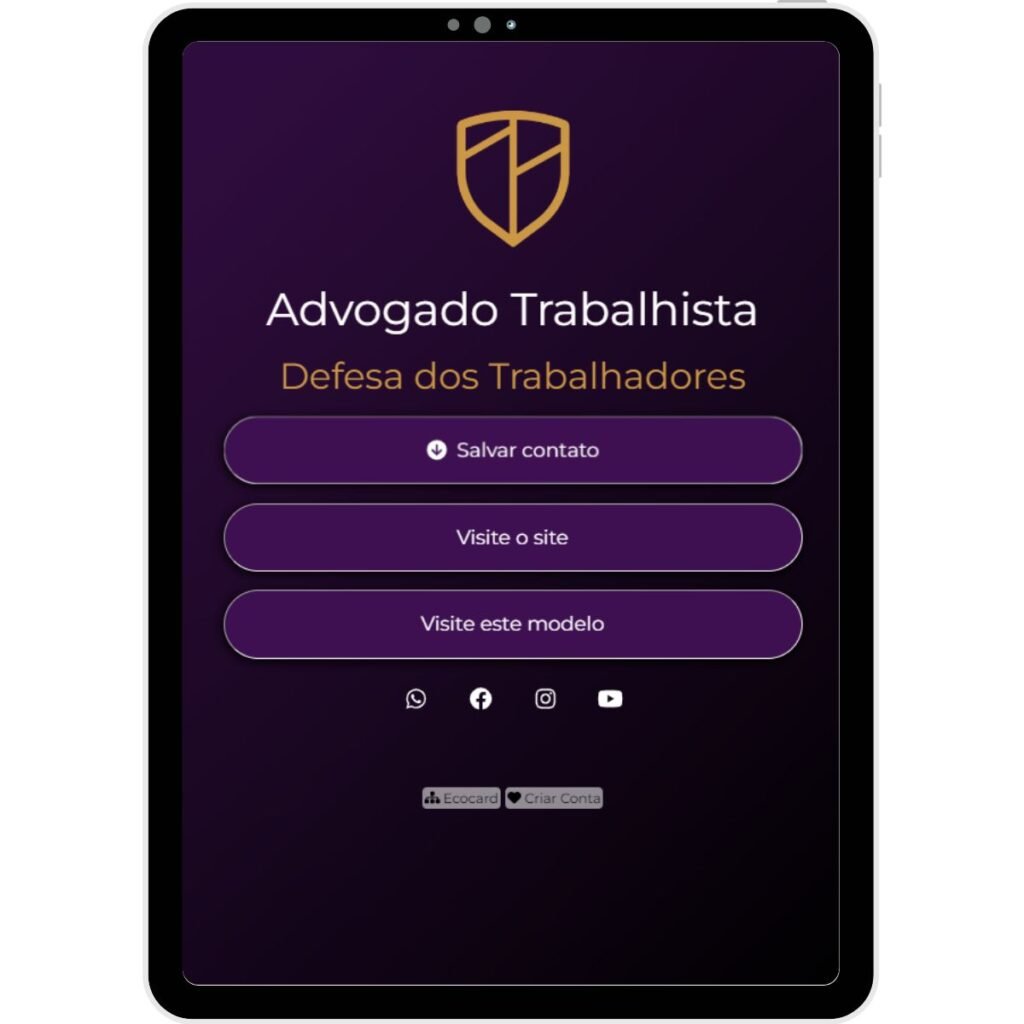 Cartão de Visita Digital Mod. 559 4 cartaodevisita advogado trabalhista 559